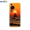 For Huawei P60 Pro Case Cute Heart Cartoon Painted Silicone Clear TPU Back Cover For Huawei P 60 P60 2023 P60Pro Phone Cases