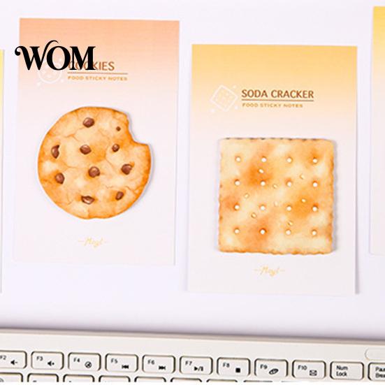Unique Stick Notes Note Pads, Funny Toast Bread Cookie Cheese Design Cute Notepad, 30 Pad Sheets/Pad Self Memo for Home Office Notebook Bookmarks