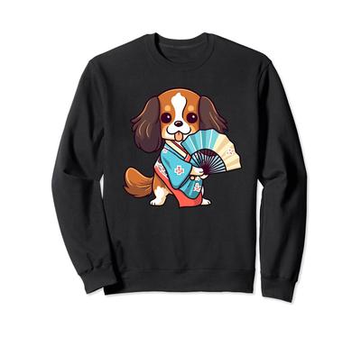 Cavalier King Charles Spaniel Yukata Summer Festival Sweatshirt