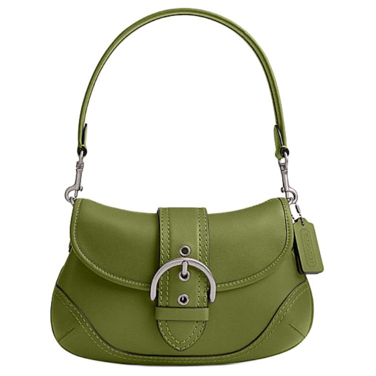 

Coach Soho 26 Logo Leather Hobo Shoulder Tote Bag Large Women bags Deep-Lime CR699-LHX1J Basic Set (Bag+Dust Bag)