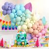 107Pcs Macaron Colored Latex Balloon Set For Wedding Birthday Party Baby Baptism - Assorted Pastel And Bright Colors