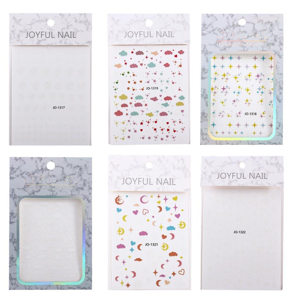 

Слайдер-наклейка Звезда Луна 3D наклейка для ногтей белые облака наклейки для ногтей DIY дизайн ногтей украшение для дизайна ногтей