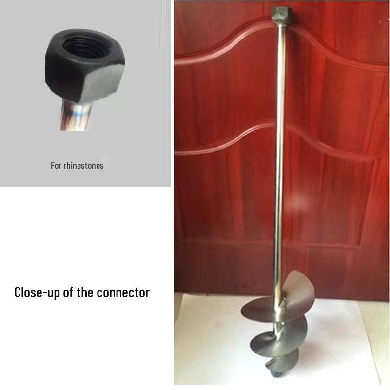 Stainless Steel Dual-Use Mixer: Cement & Sand Plastering Rod with Electric Hammer
