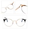95588 Round Frame Fashionable Anti-Blue Light Unisex Glasses Frame, European And American Metal Spring Foot Flat Glasses