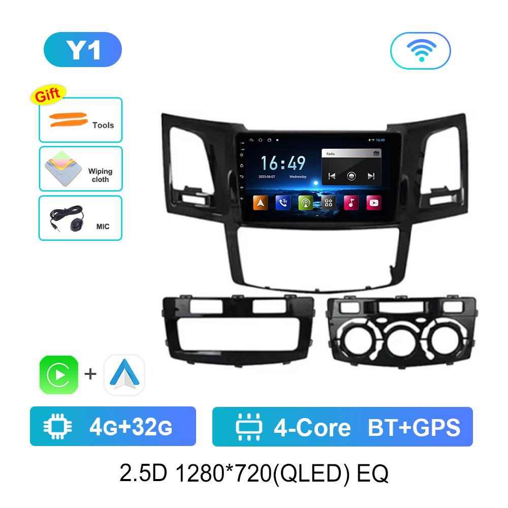 Bluetooth WiFi GPS Navigation Android 14 for Toyota Fortuner HILUX Revo Vigo 2007 - 2015 HD Screen Car Radio Multimedia Player