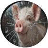 1pc Cute Pig Printed Spare Tire Cover, Wheel Cover Waterproof Dust-Proof Universal Fit for RV SUV Camper Vehicle