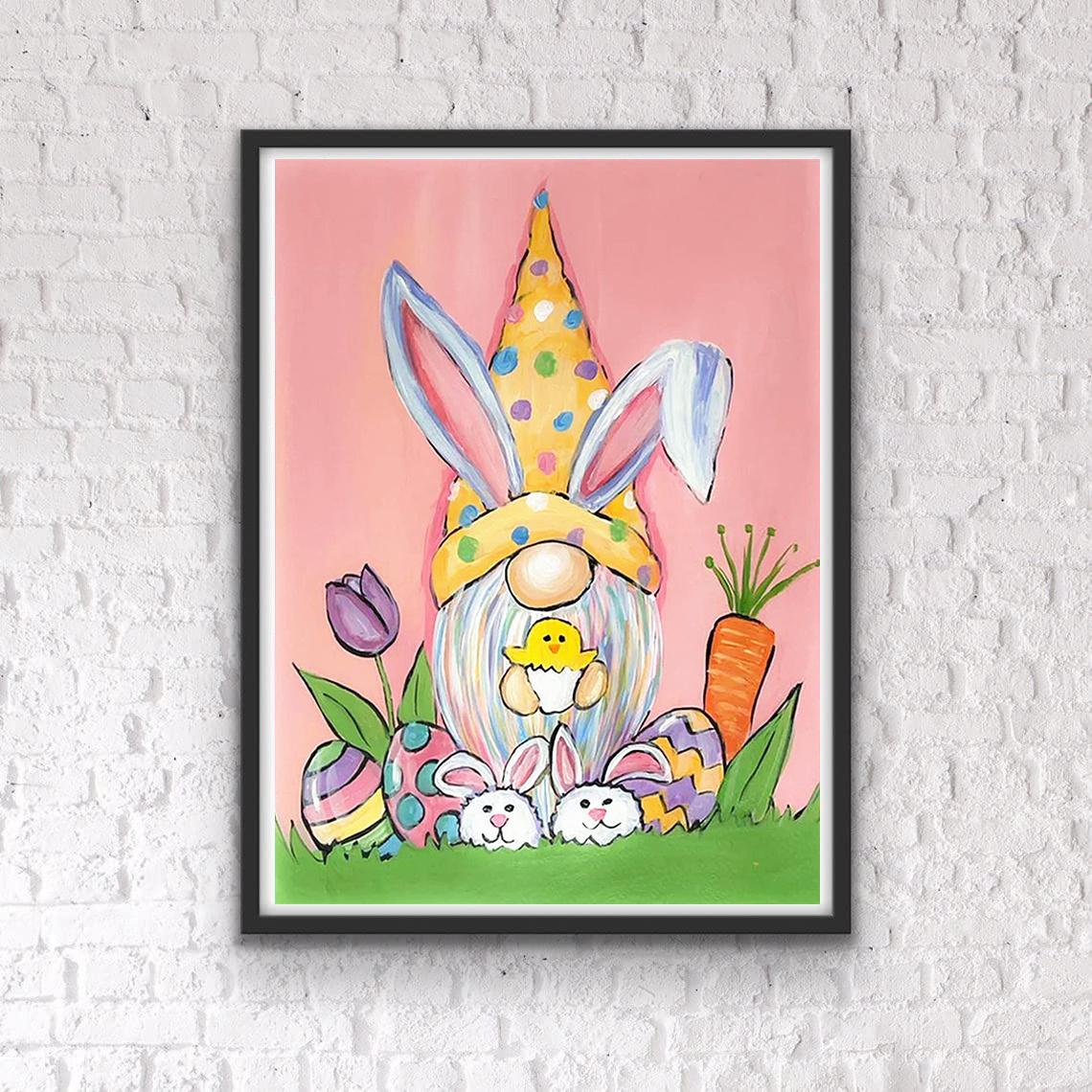 

5D Алмазная Живопись Сделай Сам Цыплята и Гномы Набор для Вышивания Крестиком Полная Выкладка Алмазной Мозаики Искусство Картина из Страз Декор Подарок Full Round 20x30cm