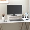 Monitor Stand White 50 X 24 X 16 Cm Solid Pine Wood