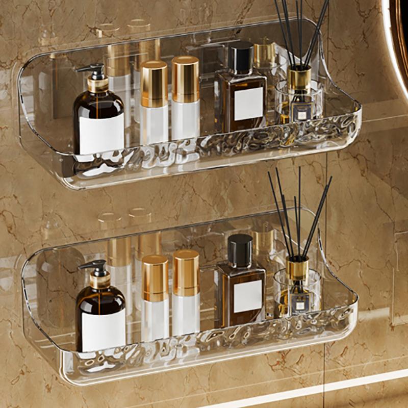 Bathroom Acryli Shelf No Drillshower Storage Rack Washstand Cosmetics Storage Rack Wall Mounted Toilet Shampoo Holder Organizer
