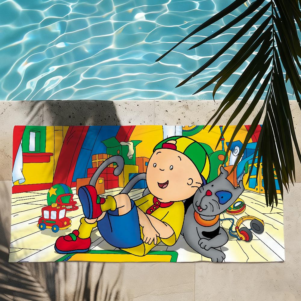 Cute C-Caillou Cartoon Towel Shower Sauna Travel Spa Quick Dry Gym Accessories Soft Large Beach Towels