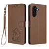 For Samsung Galaxy A37 5G Wallet Case with Wrist Strap Love Cat Pattern Imprint Leather Phone Cover