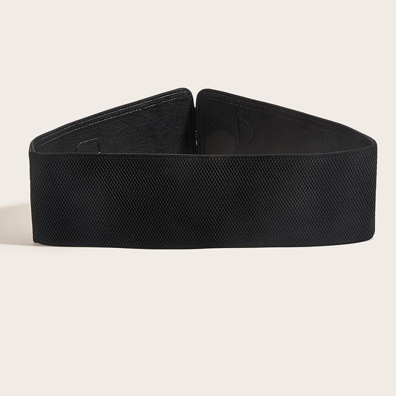 Wind Ladies Wide Belt Retro Elastic Elastic Waist Seal Dress Waist Decoration