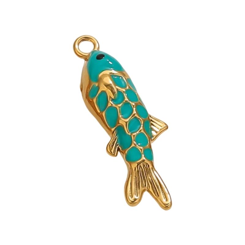 Stylish Stainless Steel Fish Charm DIY Jewelry Accessory Delicate Jewelry Findings For Crafting And Fashion Decors