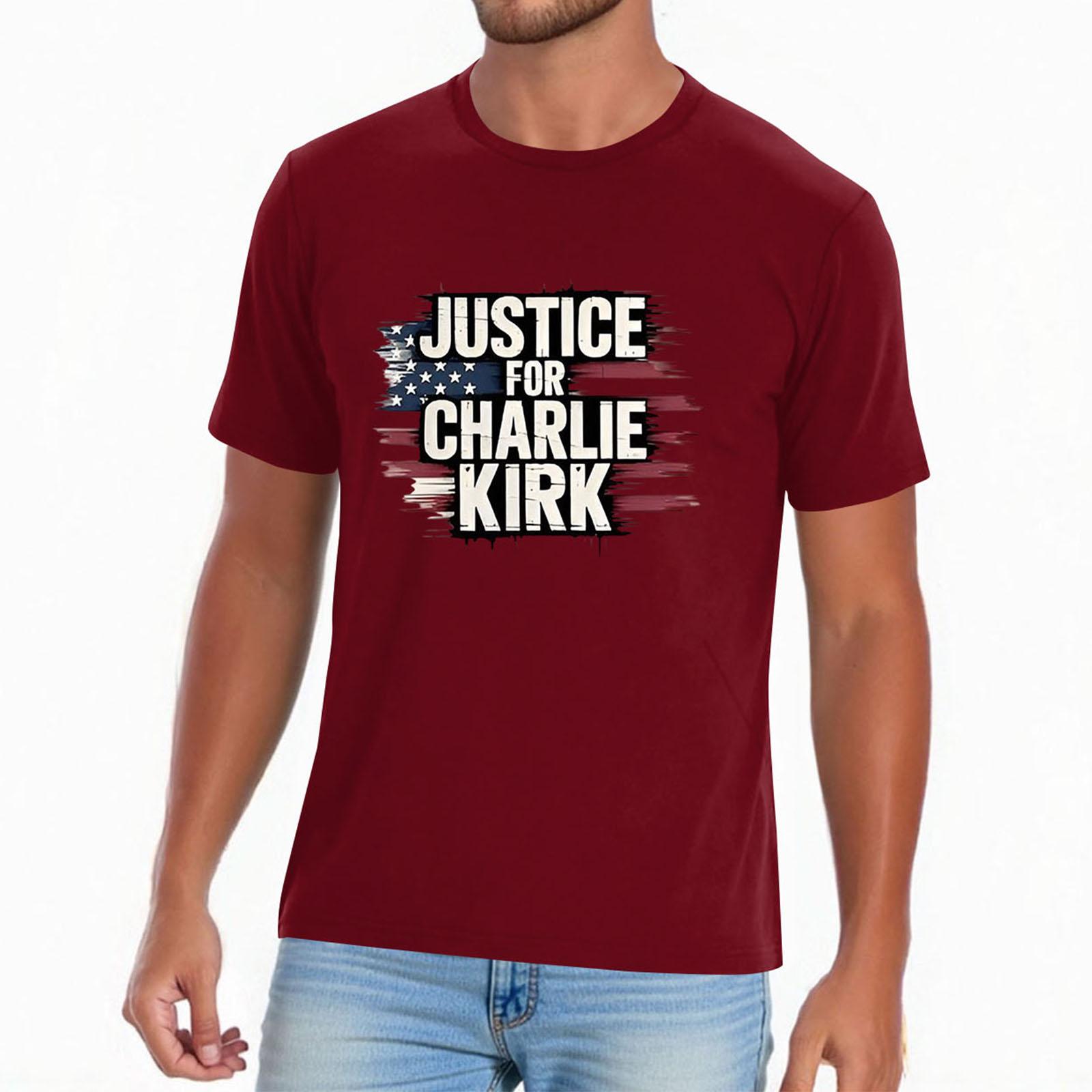 

Мужская повседневная футболка с принтом, с круглым вырезом XL красный