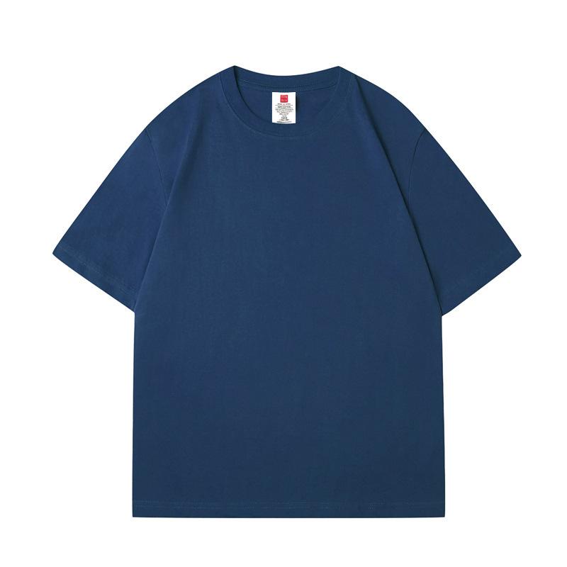 Men's Short Sleeved T-shirt Made 100% Pure Cotton  Summer Heavyweight Loose Oversized Top  Fashionable Round Neck Half Sleeved Casual T-shirt