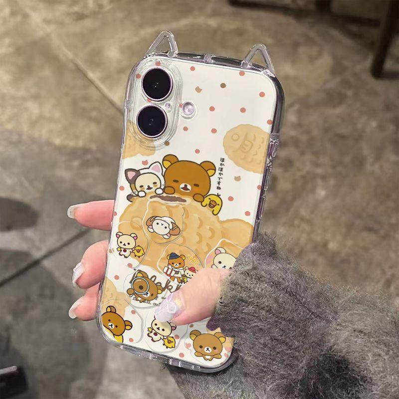 Seebrasse Easy Bear Kleine Taille Katze Ohr Schale für Apple 17 Promax Handyhülle Neu für IPhone 15 Plus