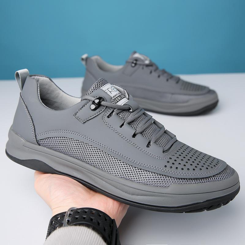 Fashion Autumn Men's Outdoor Comfortable Soft Bottom Anti Slip Waterproof Casual Sneakers Fashion Strap Up Men Sports and Leisure Shoes