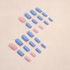 Blue summer fresh and fashionable small medium and long wearing nail piece gentle girl sweet fake nails