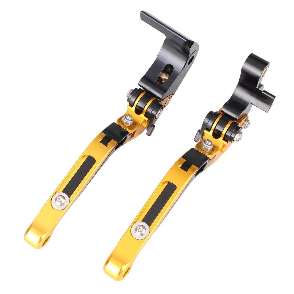 Mallofusa Motorcycle Brake Clutch Lever Set Adjuster Retractable Telescopic 6 Level Adjustment Genuine Replacement