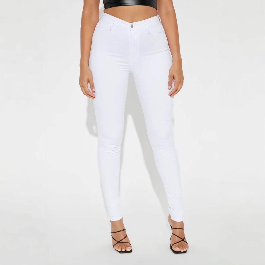 Europäische & Amerikanische Damen High Waist Slim Fit Bleistiftjeans 2025