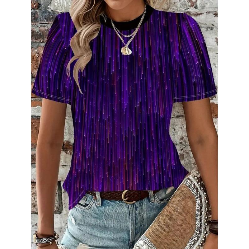 Women's T-shirt with Striped Pattern