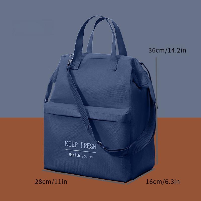 Insulated bag with thick aluminum foil waterproof work belt rice bag large capacity hand-held shoulder strap bag