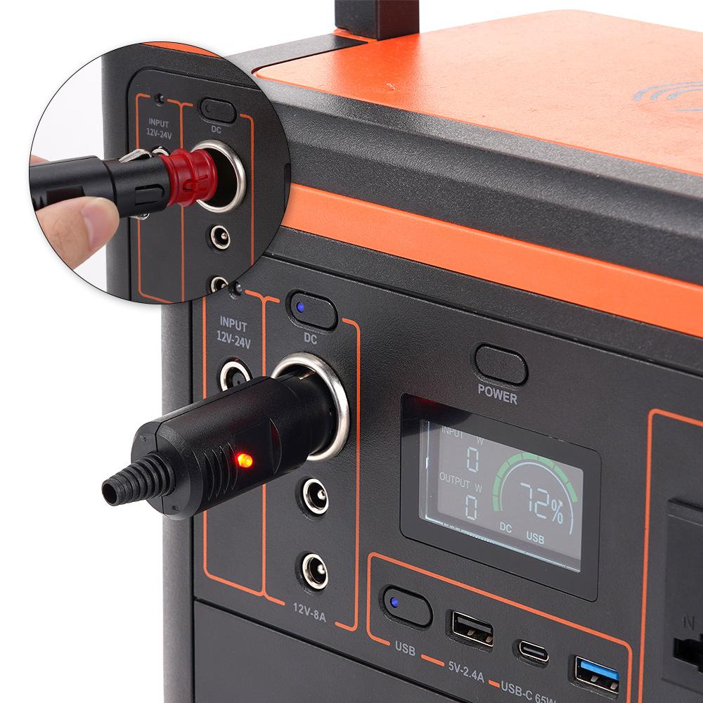 Car Cigarette Lighter With Indicator Light European Cigarette Lighter  Connector General Automotive Accessories 12V-24V 8A