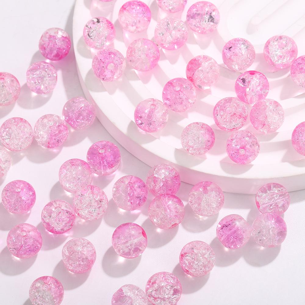 10mm Zweifarbige Crackle-Glasperlen für DIY Armbänder und Halsketten im antiken Stil