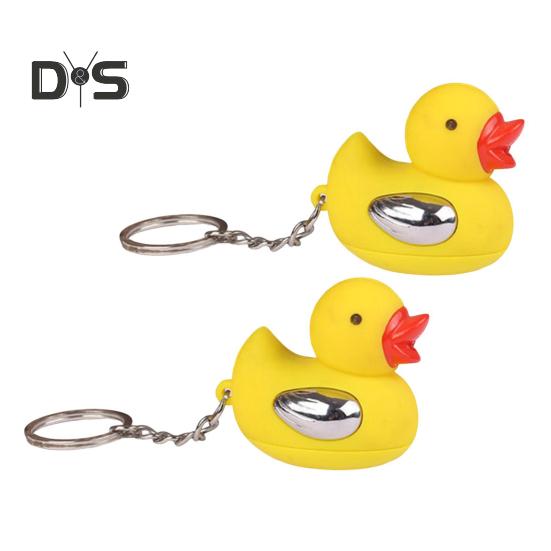 Elektroschock-Enten-Schlüsselanhänger, neuartiges Streich-Gadget-Spielzeug, kleiner elektrischer Touch-Schlüsselanhänger für Witzliebhaber, urkomisches Trickgeschenk