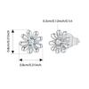 WOSTU Moissanite Mini Daisy Flower Clover Earrings 925 Silver Diamoind Cut Heart Round Wedding Studs Party Gift For Mom Daughter