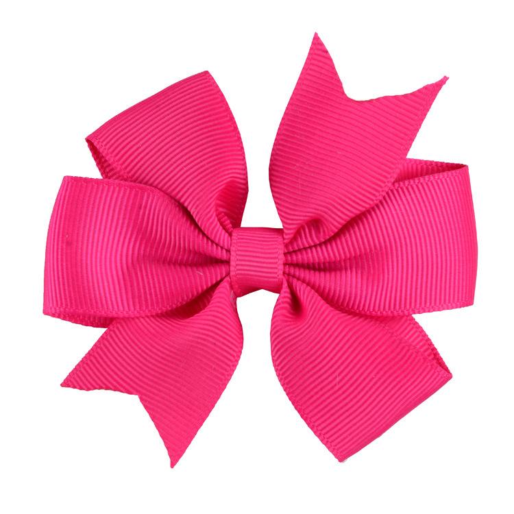 8x8cm 1PC Solid Color Grosgrain Ribbon Bows Clips Hairpin Girl's Hair Bowties Boutique Hair Clip Headwear Kids Hair Accessories