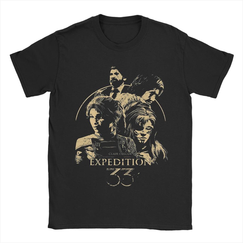 Esquie Clair Obscur Expedition 33 Quotes T-Shirt Men Game 100% Cotton Tees Round Neck Short Sleeve T Shirt Present merchandise
