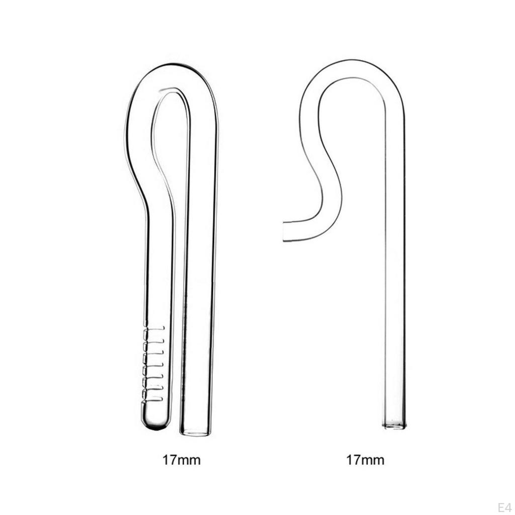 Glass Lily Pipe Improves Water Circulation Aquarium Inflow Outflow Crystal Clear