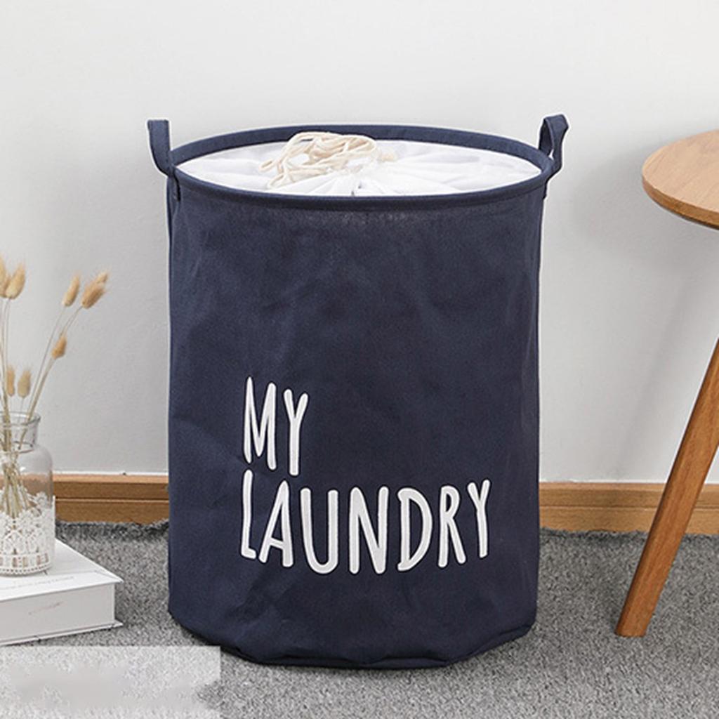 Space Saving Laundry Basket Foldable Dirty Clothes Organizer with Drawstring Waterproof Hamper Clothing Container