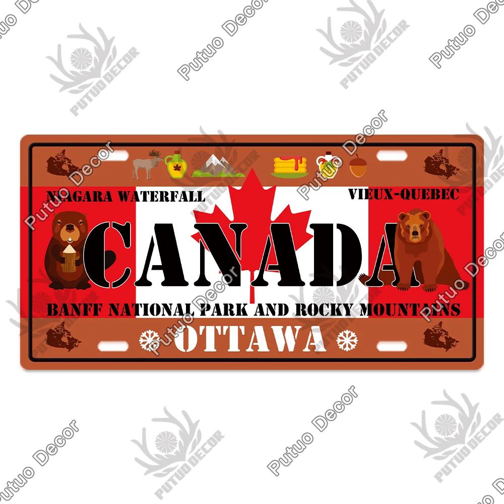 Putuo Decor Country - Themed Vintage Metal Sign with License Plate Plaque - Ideal for Bar Pub Club and Home Wall Decoration