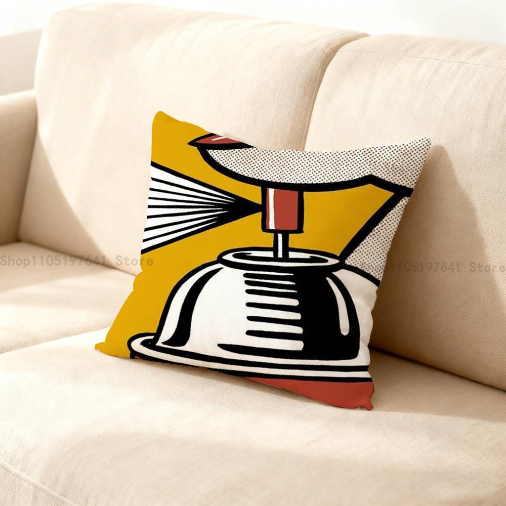 Roy Lichtenstein Pop Art Pillow Case For Sofa Decor Car Office Room Printing Cushion Cover Decorations and Protector