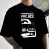 E46 One Life Graphic Męska Koszulka Moto Casual Modna Streetowa Nadaje Się Podróż i Sport