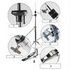 Three Leg Hi-Hat Stand Durable Metal Cymbal Stand for Drummer Musical Instrument