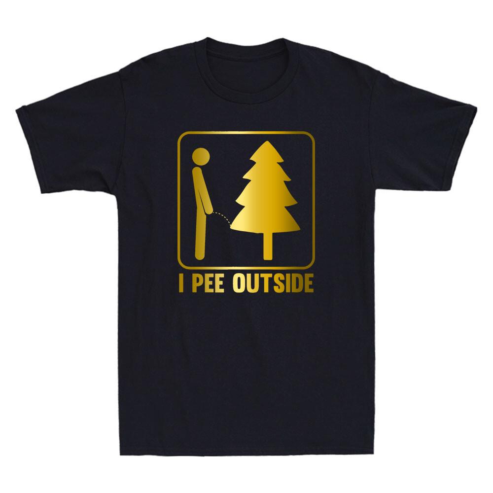 I Pee Outside Funny Camping Meme Humor Quote Novelty Men Short Sleeve T-shirt XXXXL