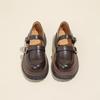 Retro British Style Small Leather Shoes for Women 2025 Spring and Autumn New Thick-soled One-word with Light Thick Heel Loafers Single Shoes for Women