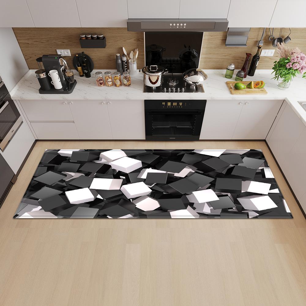 Modern Kitchen Mat Entrance Door Mat Bedroom Living Room Carpet Home Corridor Bathroom Non-slip Floor