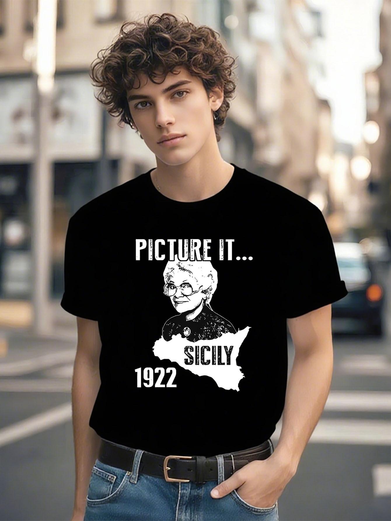 Vintage Tshirt Vintage Sicily 1922 Ladies Cotton Tshirt XXXL