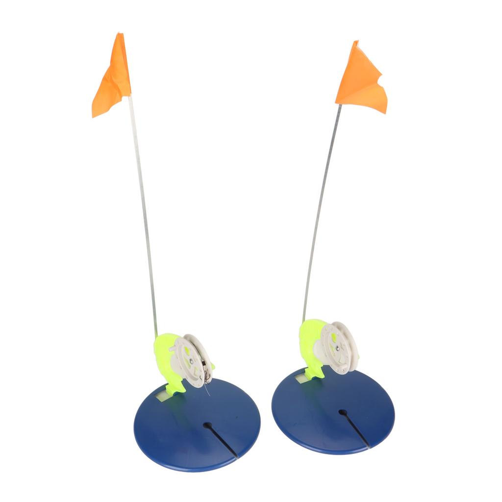 6 Set Ice Fishing Flag Portable Fishing Flag Outdoor Winter Fishing Supplies with Hooks Lines