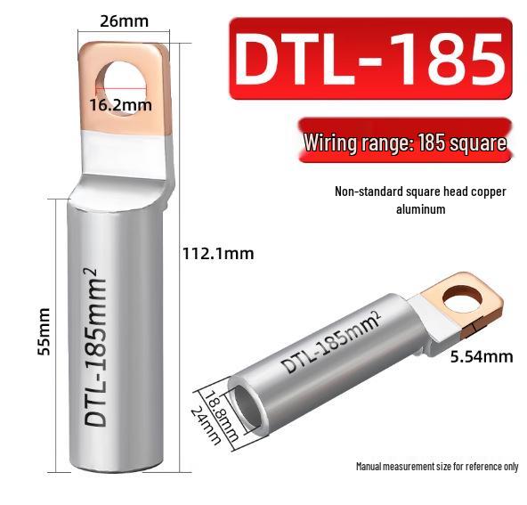 Square Head Copper-Aluminum Terminal Lugs DT L-2 (16-500 sq mm)