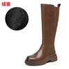 Autumn and winter new elastic thick leg high boots are sent on behalf of large tube circumference knight boots large size women's boots