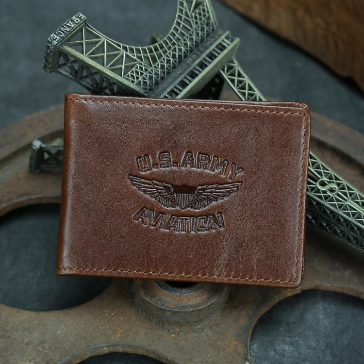 Gu Chao Ke Men s Genuine Leather Driver s License and Card Holder коричневый