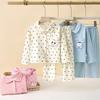 Set Pigiama Bambini 2pz/set Autunno Inverno Pigiami per Bambini Cardigan + Pantaloni Set Intimo per Bambine Bambini Abbigliamento per la Casa Pigiama per Bebè