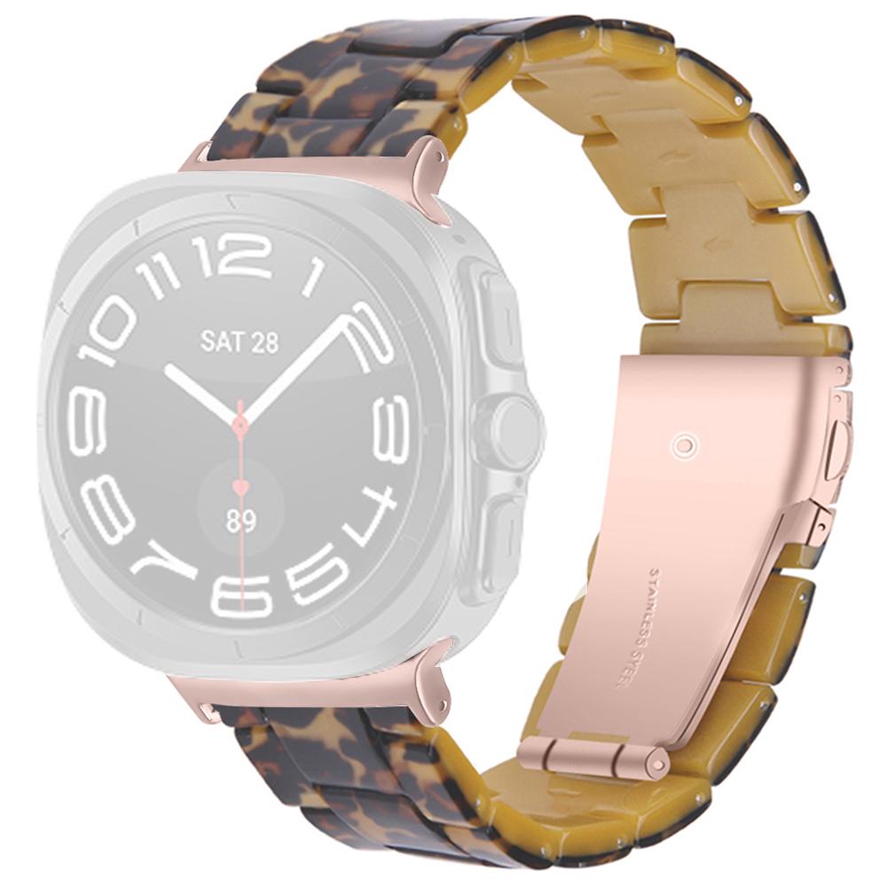 For Samsung Galaxy Watch Ultra 47mm Waterproof Resin Acrylic Watch Strap Buckle Design Wrist Band