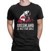 Greenland Flag Vintage Polar Bear TShirts for Men  Novelty Cotton Tees Crew Neck Short Sleeve T Shirt Graphic Printed Clothes