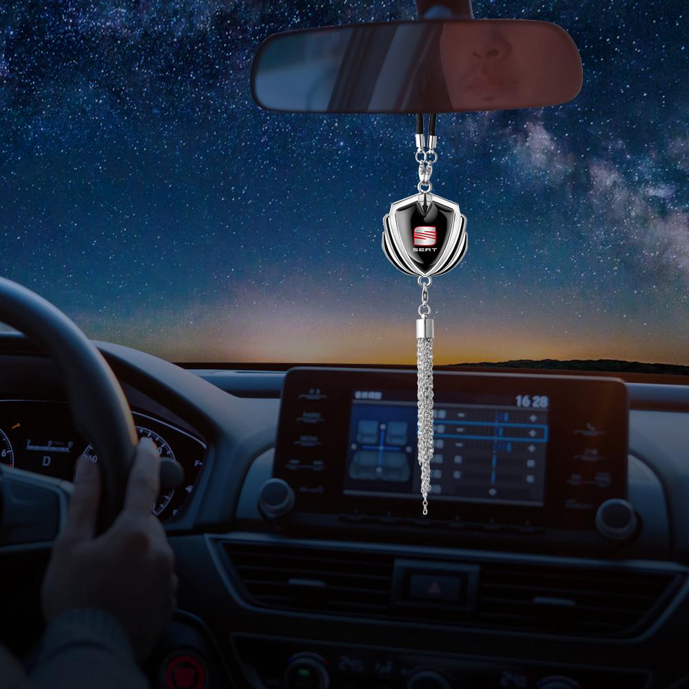 wzbn2 Car Metal Badge Rearview Mirror Hanging Pendant Decoration For Seat Cupra Leon Mk2 FR Toledo Ibiza 6j Ateca Altea Arosa Tarraco